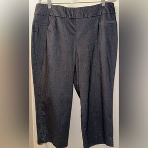 Cato Charcoal Gray Cropped Pants 18W